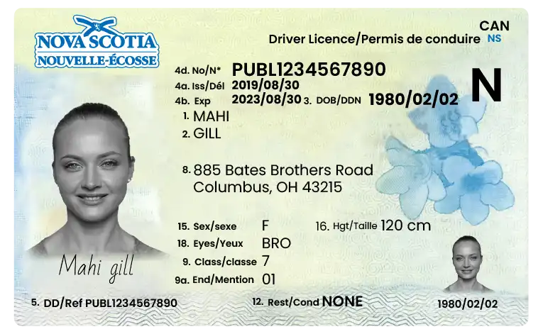 Nova Scotia Driver’s License